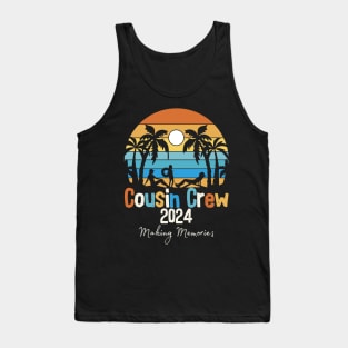 Cousin Crew 2024 Summer Vacation Beach Family Matching Retro Tank Top